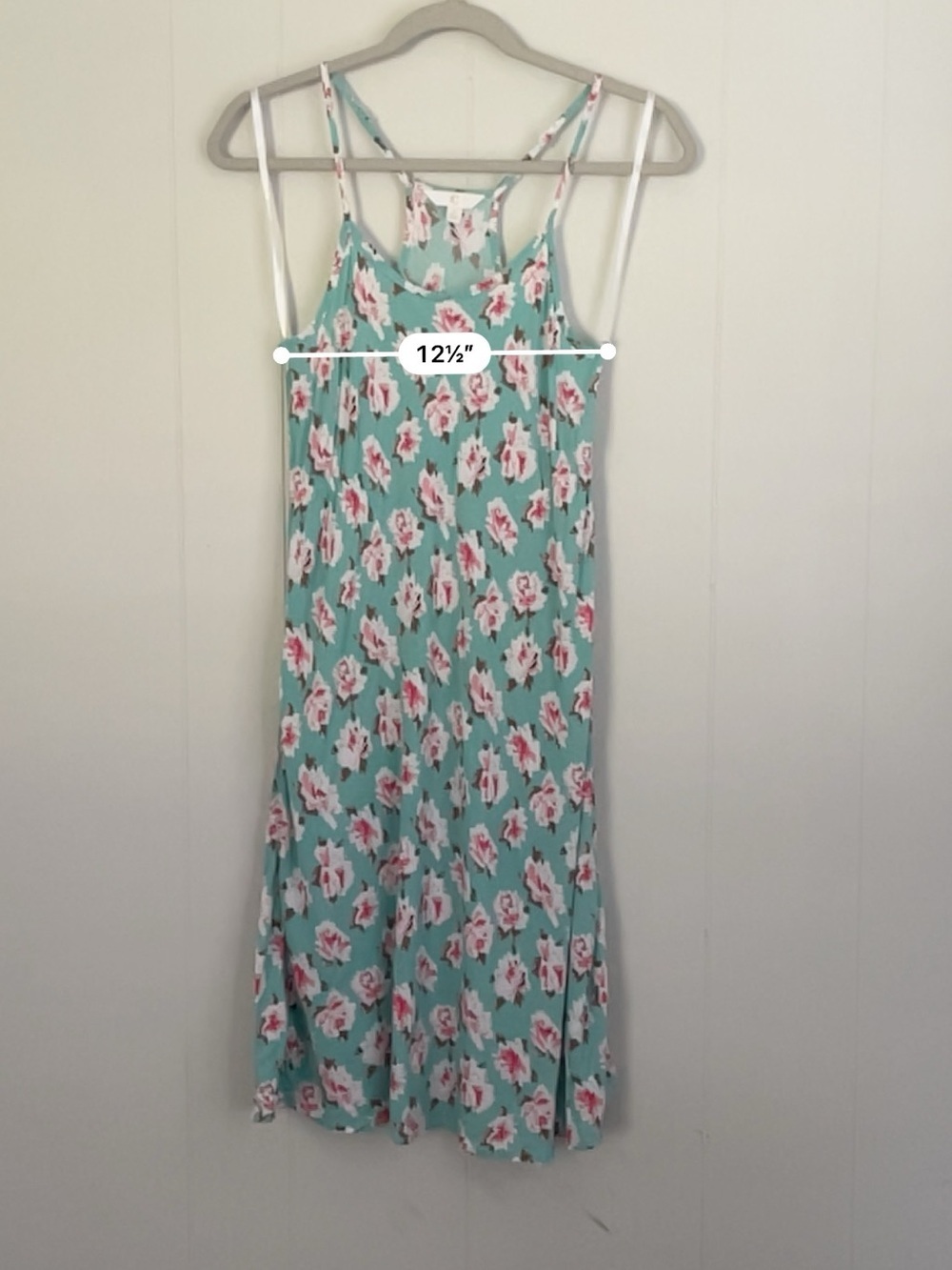 Charming Charlie Floral midi Dress Women’s Small S Aqua Turquoise Pink White - Picture 12 of 12